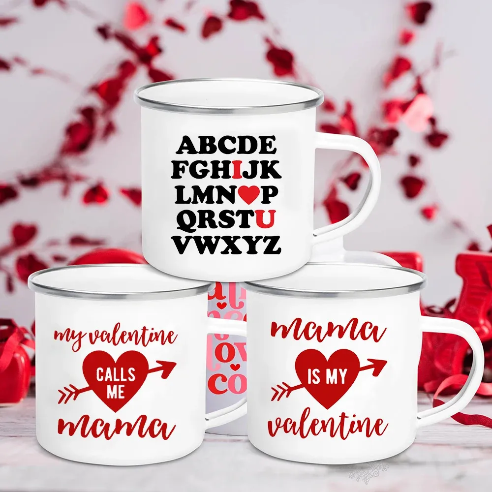 ABC Enamel Coffee Mugs I Love You Print Durable... From Homehaven, $14.01 |  DHgate.Com