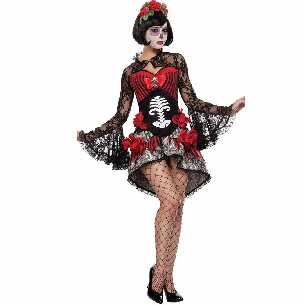 Costume Squelettique Pour Femmes Nouvelle Journée Adulte De La Robe Morte  Sucre De Sucre Sexy Fleur Fée Halloween Fancy Dishy Du 18,81 € | DHgate, image size:1000x1000