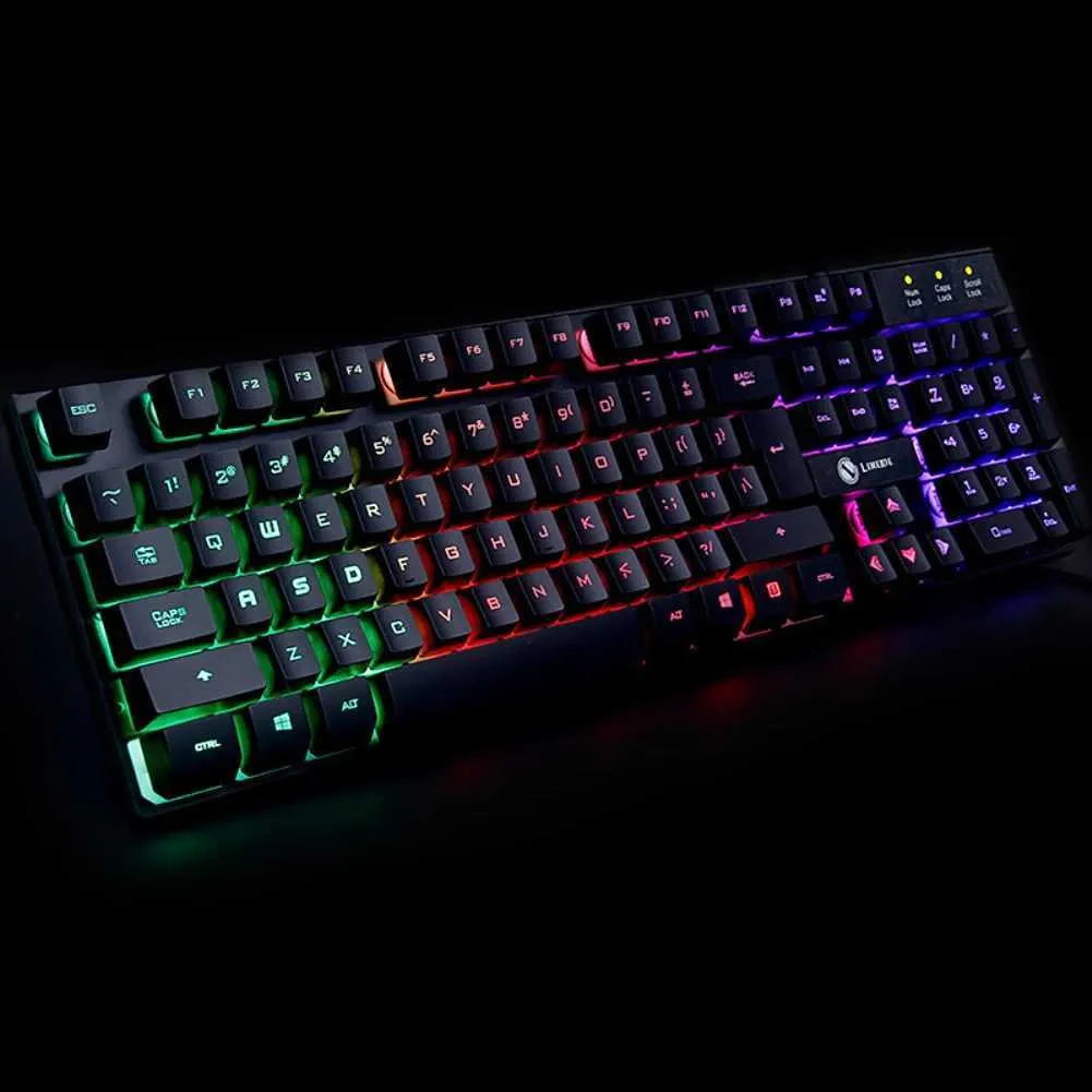 Keyboards Computer Colorful Backlit Keyboard Gaming Keyboard Wired Keyboard for Desktop Laptop Computer Peripheral Computer CL250110