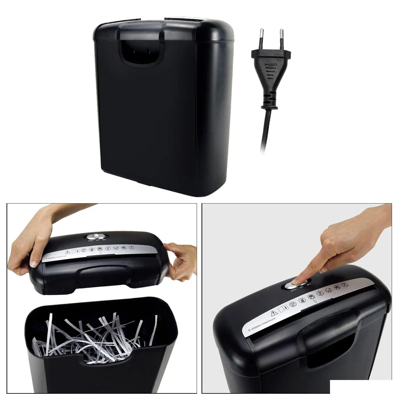 wholesale Shredders Wholesale Crosscut Paper Shredder Miclogut Credit Card Bank Mini Electronic Silent A4 Automatic 10L Capacity 240105 Drop D Dhezi