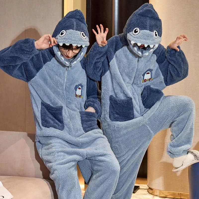 Pyjama Une Pièce Homme Hiver - Grenouillère à Manches Longues Avec Boutons, Vêtement Nuit Chaud