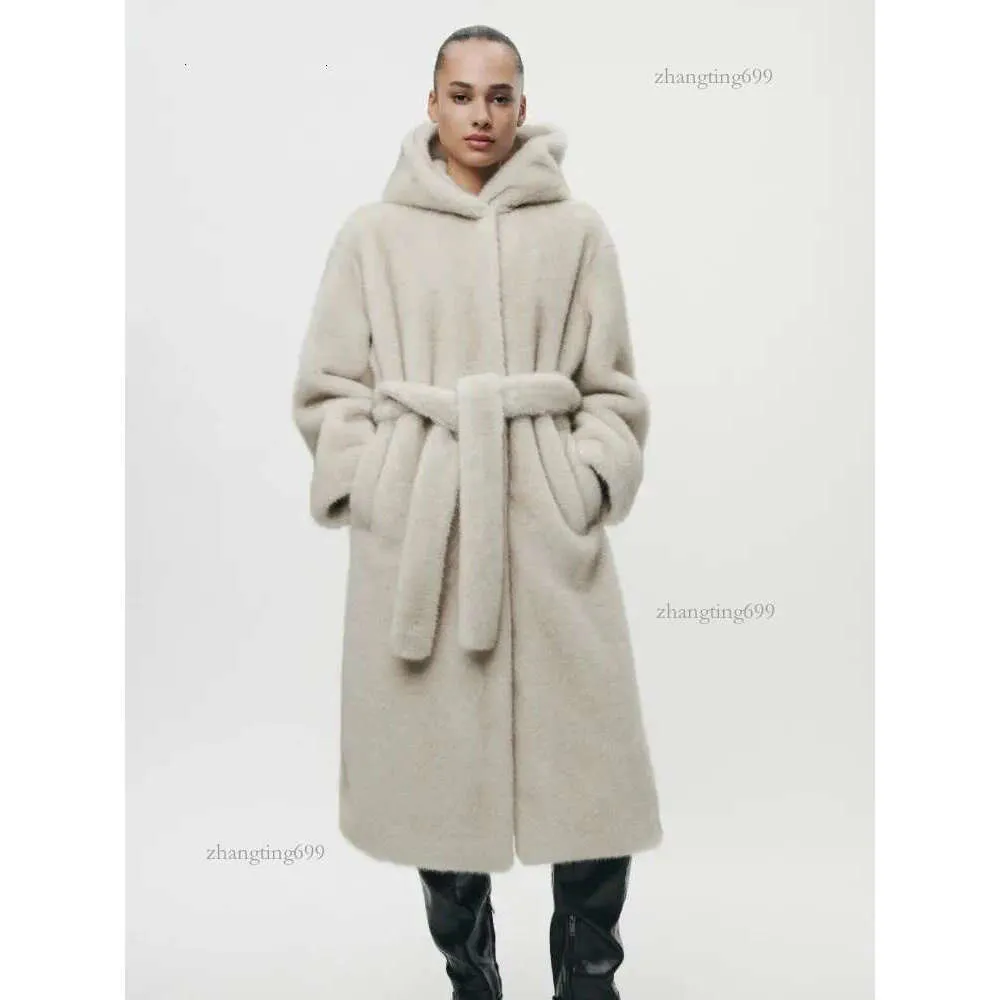 ジャケット・アウター ESMOK fur fooded long coat beige36 ESMOK fur fooded long coat beige36