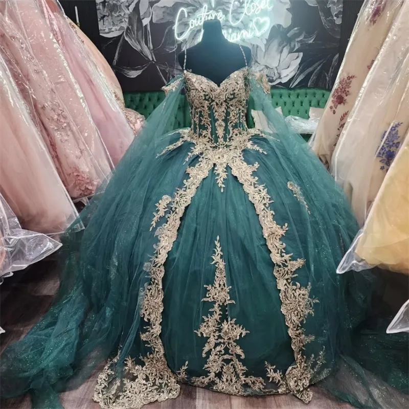 sweet 15 party dresses Sweet 15 Lace Crystal Beads Tulle Ball Gown