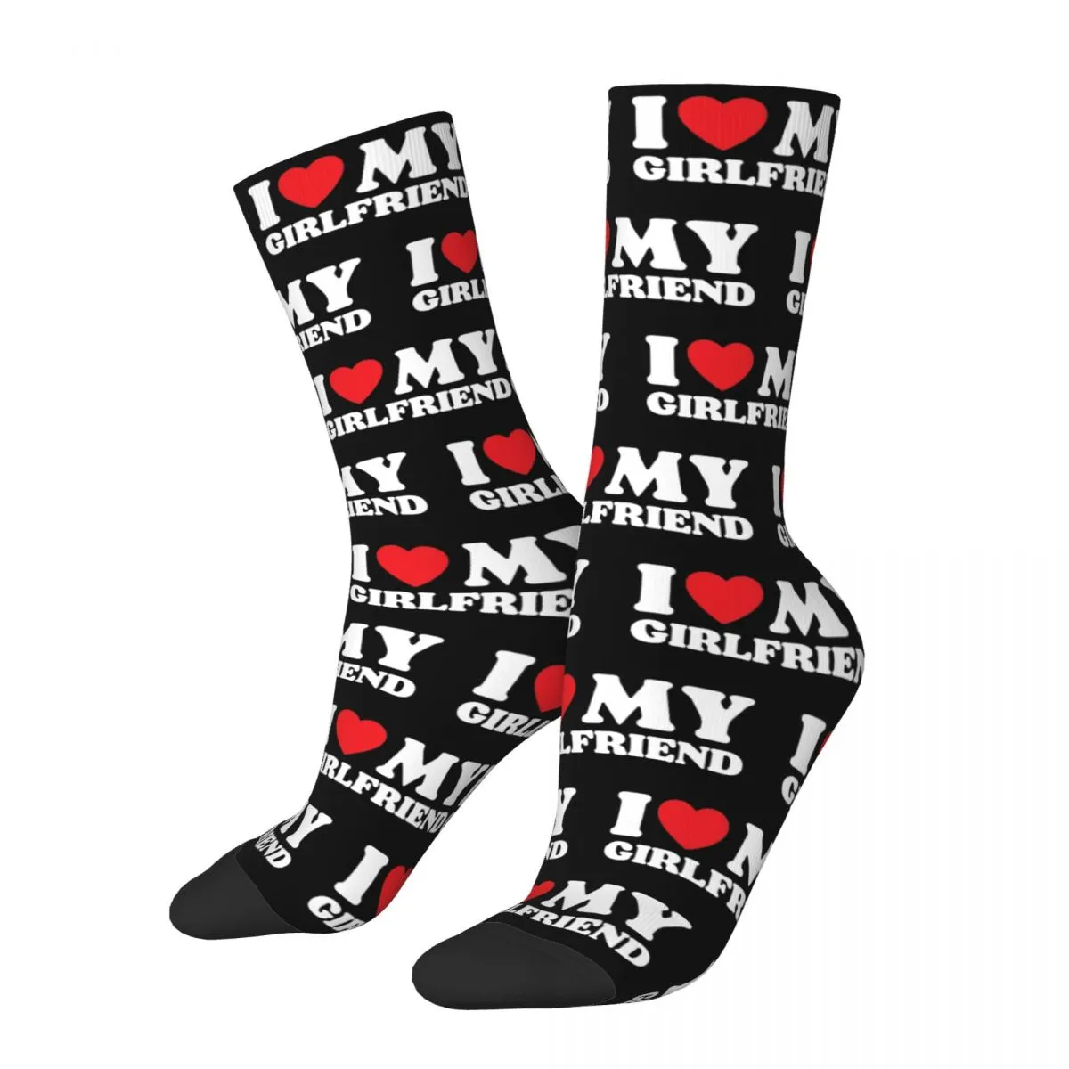 2 Paires De Chaussettes Longues Saint-Valentin Pour Femme - Motif Cœur - Rouge
