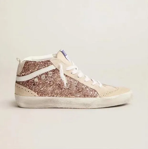 靴 GOLDEN LAMINATED HI STAR 36 Women's Hi Star Chunky Sneakers