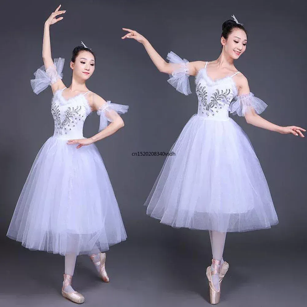 Meisjes Professionele Ballet Tutu Wit Zwanenmeer Competitie Jurk en Vrouwen Party Dans Kostuums Ballet Tutu rok Schaatsen Dancewear Ballerina Outfit,F,XXL