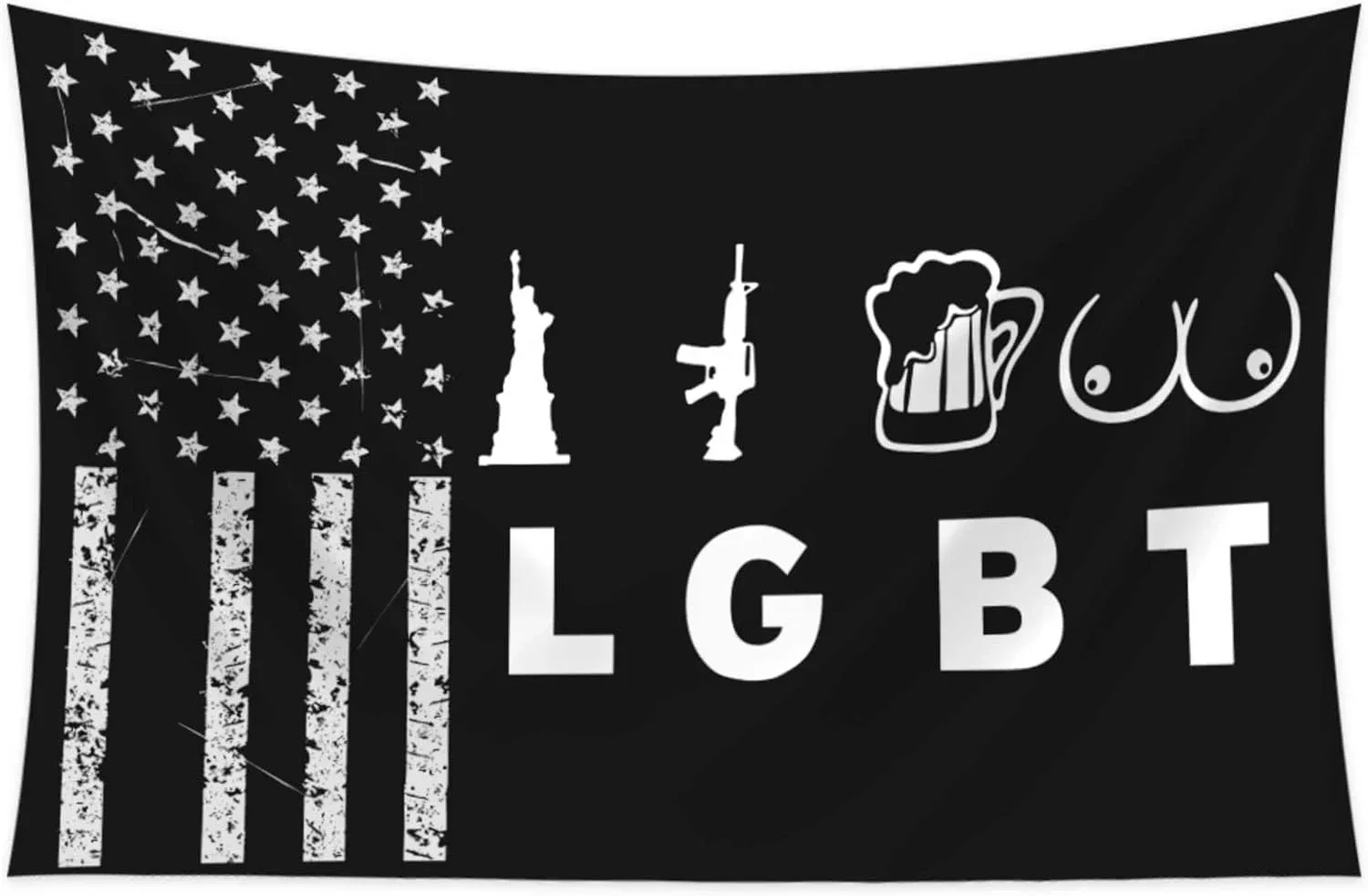 "She Belongs To The Streets" 3x5 Foot Flag - Dorm Room, Man Cave, Frat Decor With 4 Brass Grommets, Polyester - View #5