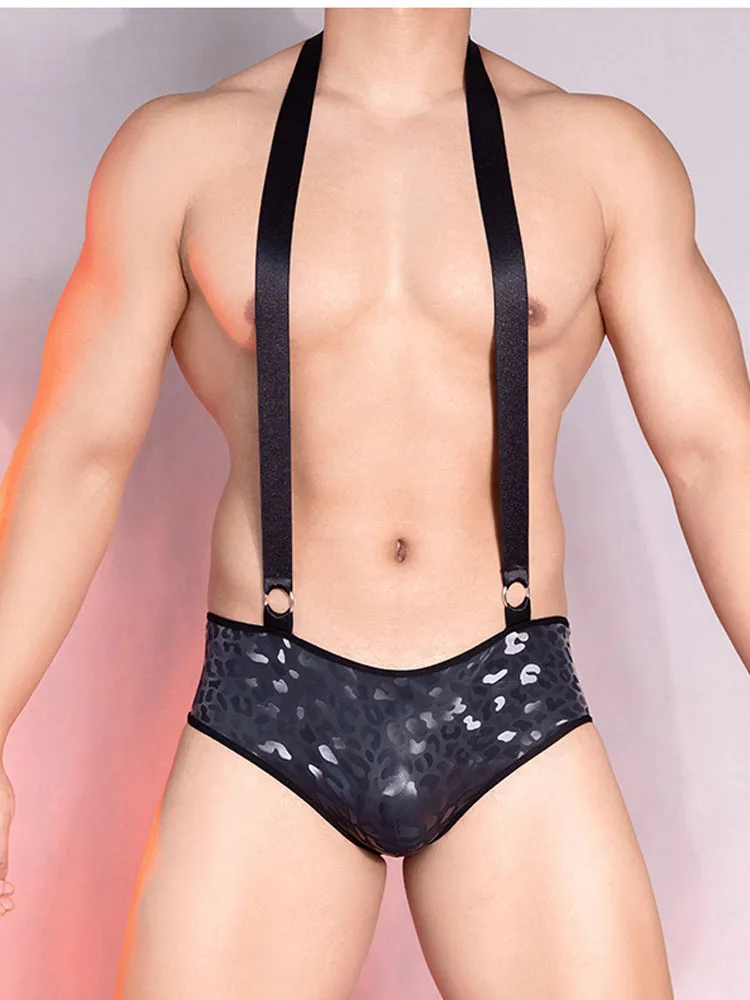 Mens Sexy Wear Leopard Print Bodysuit: Exotic PU... From Dh2958055, $22.03 