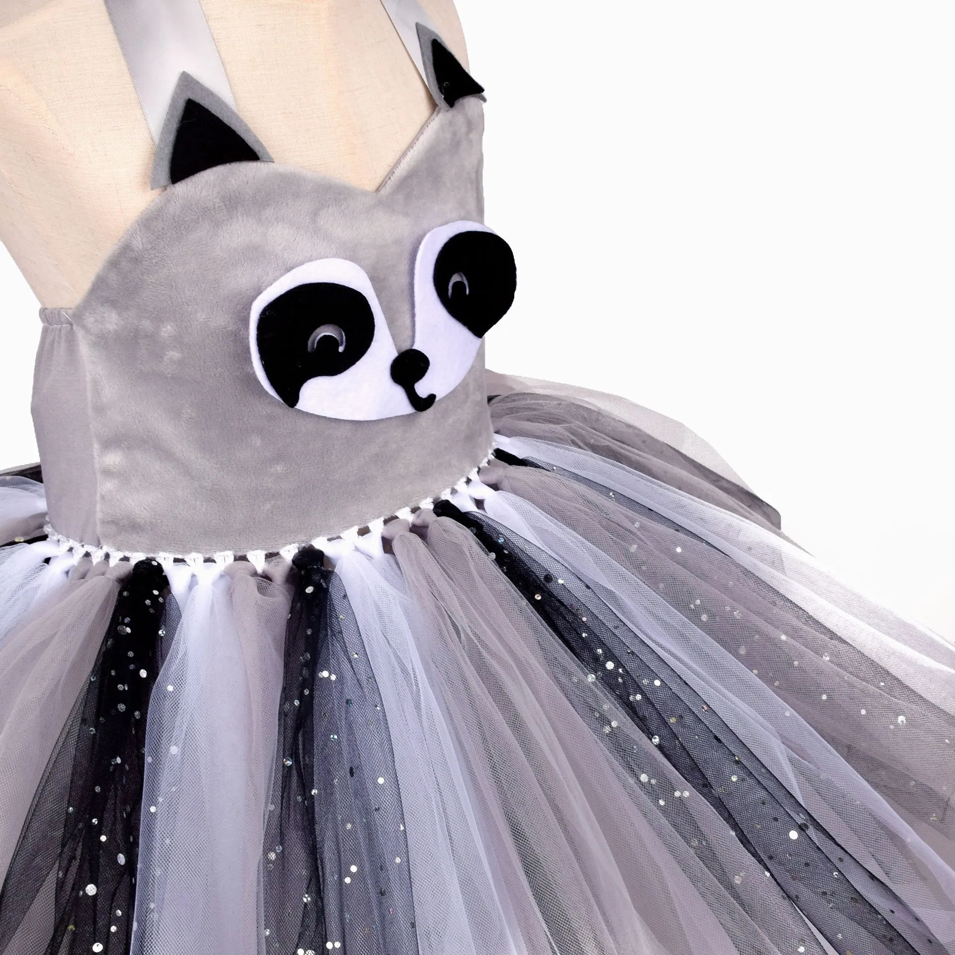 Costume Panda 3 Pièces Pour Enfant – Bandeau, Nœud Et Queue En Coton Doux, Déguisement Confortable Pour Fête Et Carnaval