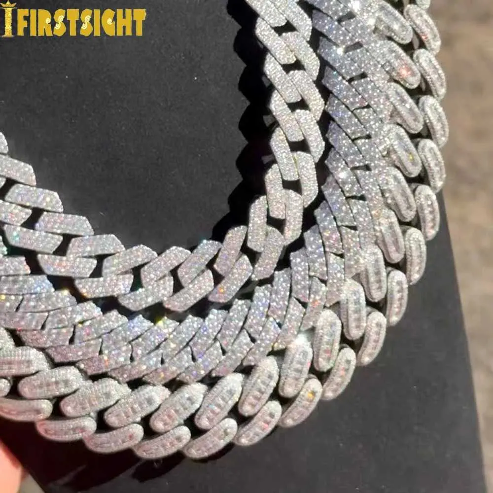 Hip Hop Men's 3A Bling CZ Iced Out Thorns Cuban Miami Link Chain Necklace