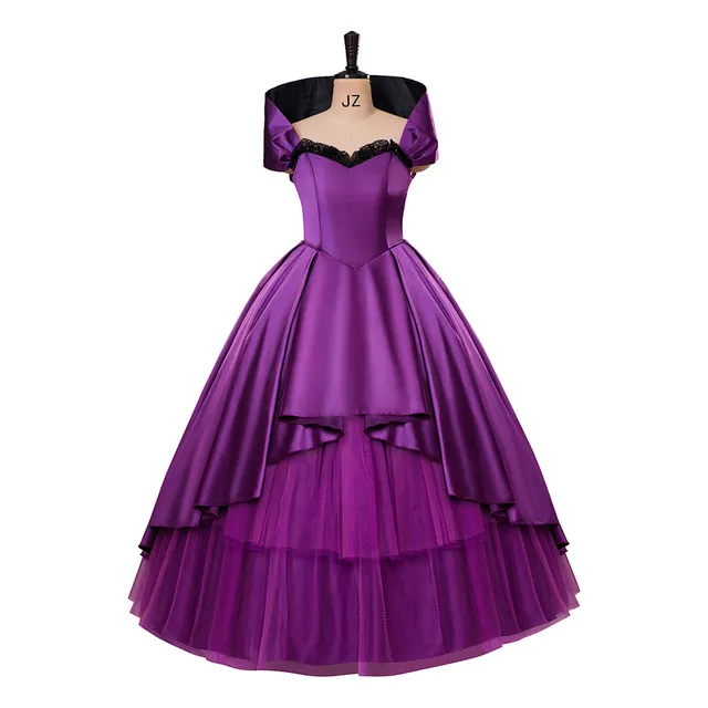 long purple dress costume Jerdar Renaissance Gothic Halloween Costume, Purple Medieval Wedding Dress,  XXL