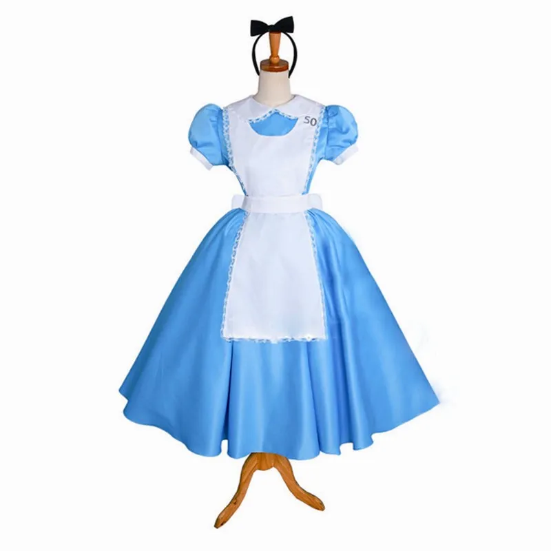 Anime Alice In Wonderland Maid Lolita Dress Girls Cosplay Costume For ...