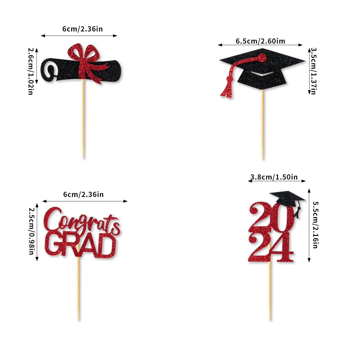 Cledeco Decoraciones De Graduación De Clase De 2025, Juego Temático Negro Y Dorado Con Bandera, Kit De Globos, Número De Aluminio 2025 Para Suministros De Fiesta De Graduación