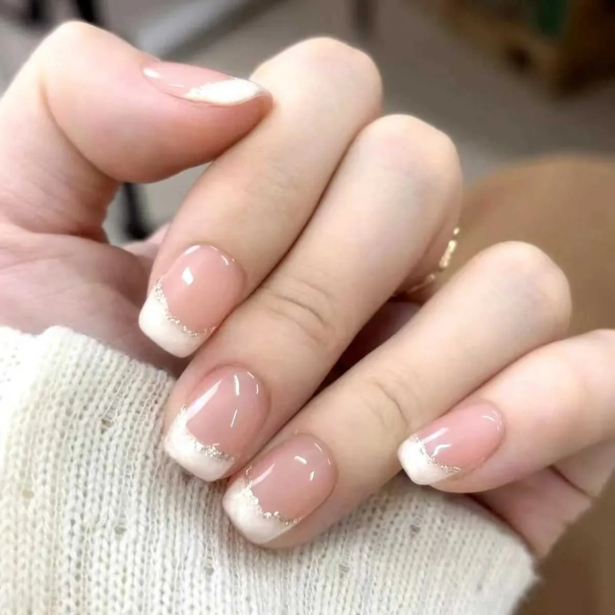 XJ250327 Short Square Acrylic Fake Nails  From Taiho_shop1