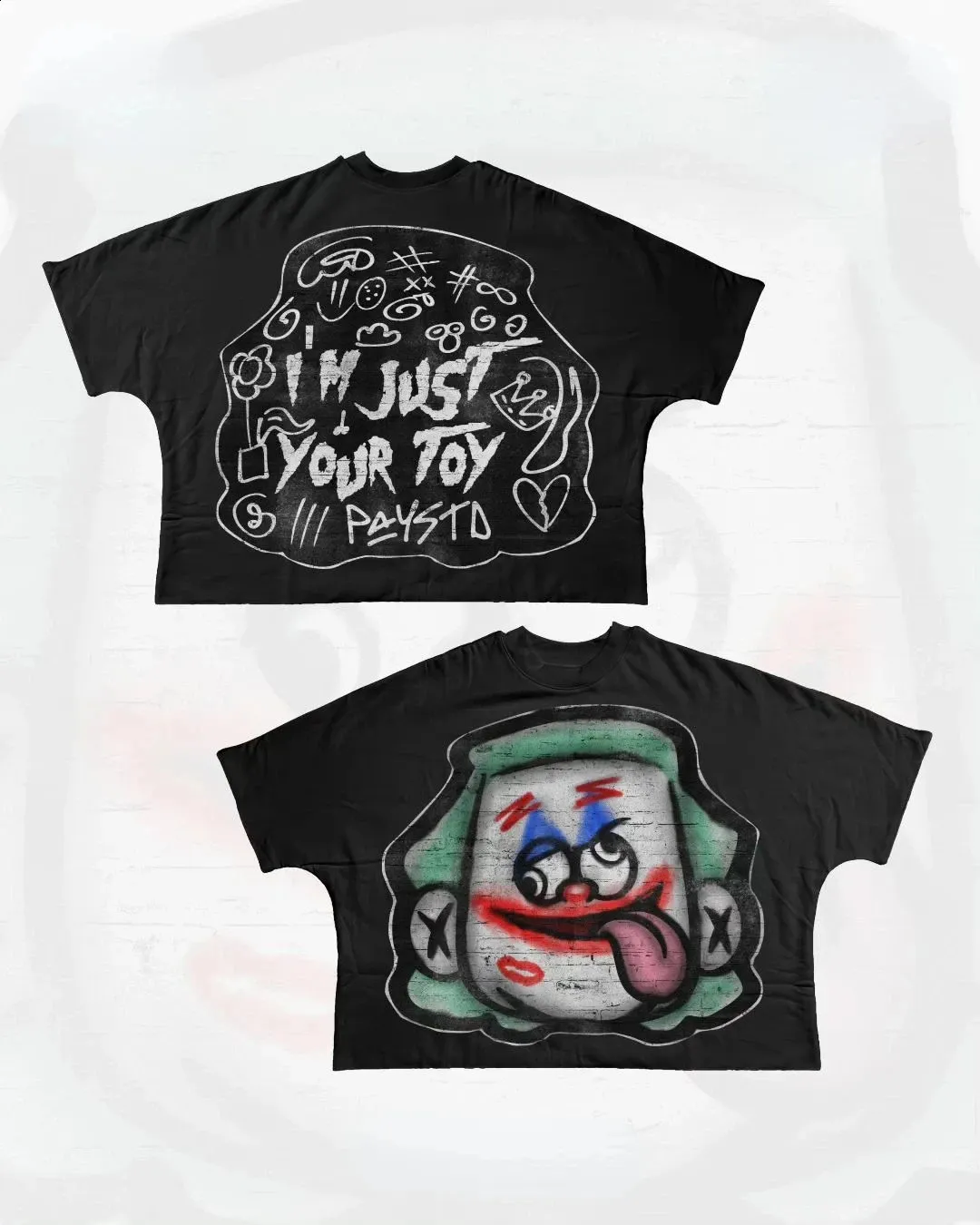 VETEMENT 24SS Y2K MEGA PARTY Tシャツ Y2K MEGA PARTY WASHED BLACK T-SHIRT