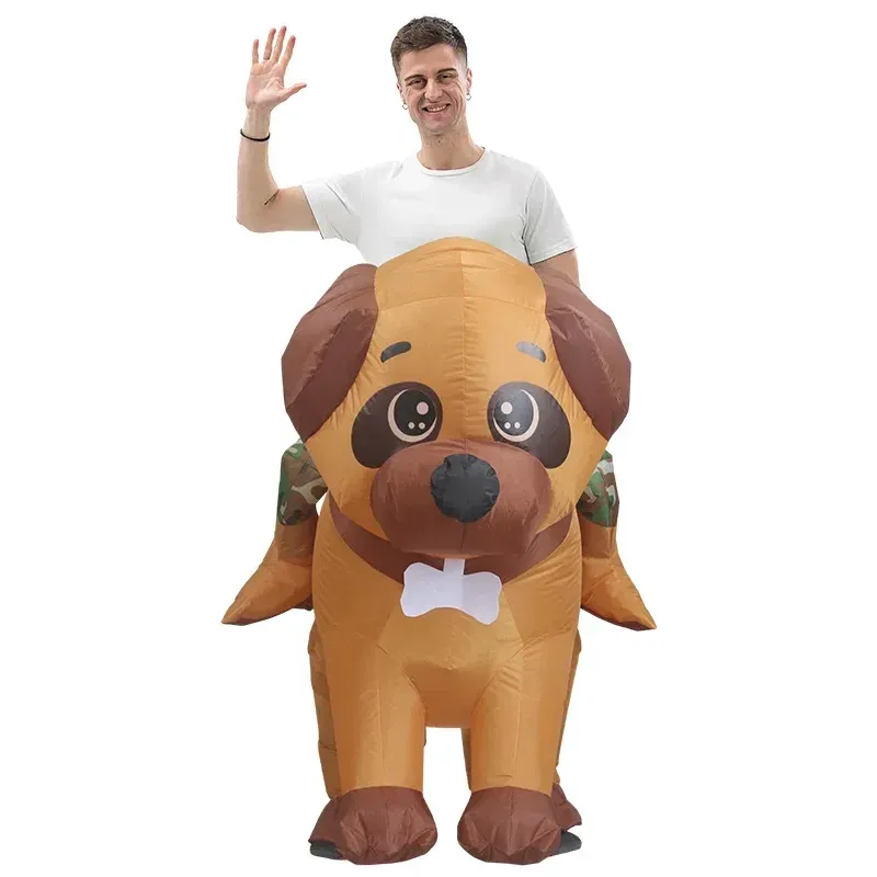 Disfraz Inflable De Perro Corgi Para Adultos | Incluye Ventilador Y Bolsa | Perfecto Para Halloween Y Cosplay | Talla 160-190 Cm