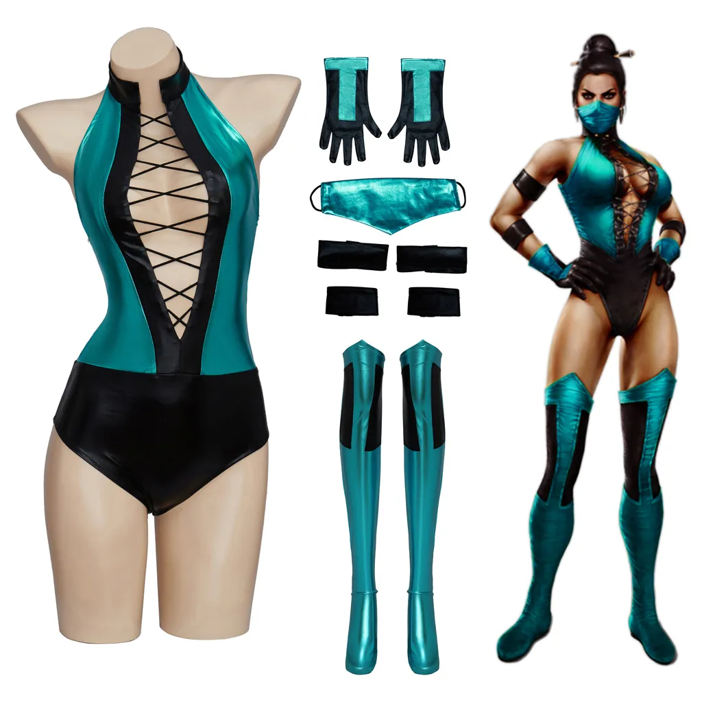 Kitana Cosplay Costumes Ninja Uniform Game Mortal Kombat Role Play Uniform  Outfits Halloween Carnival Suit For Women