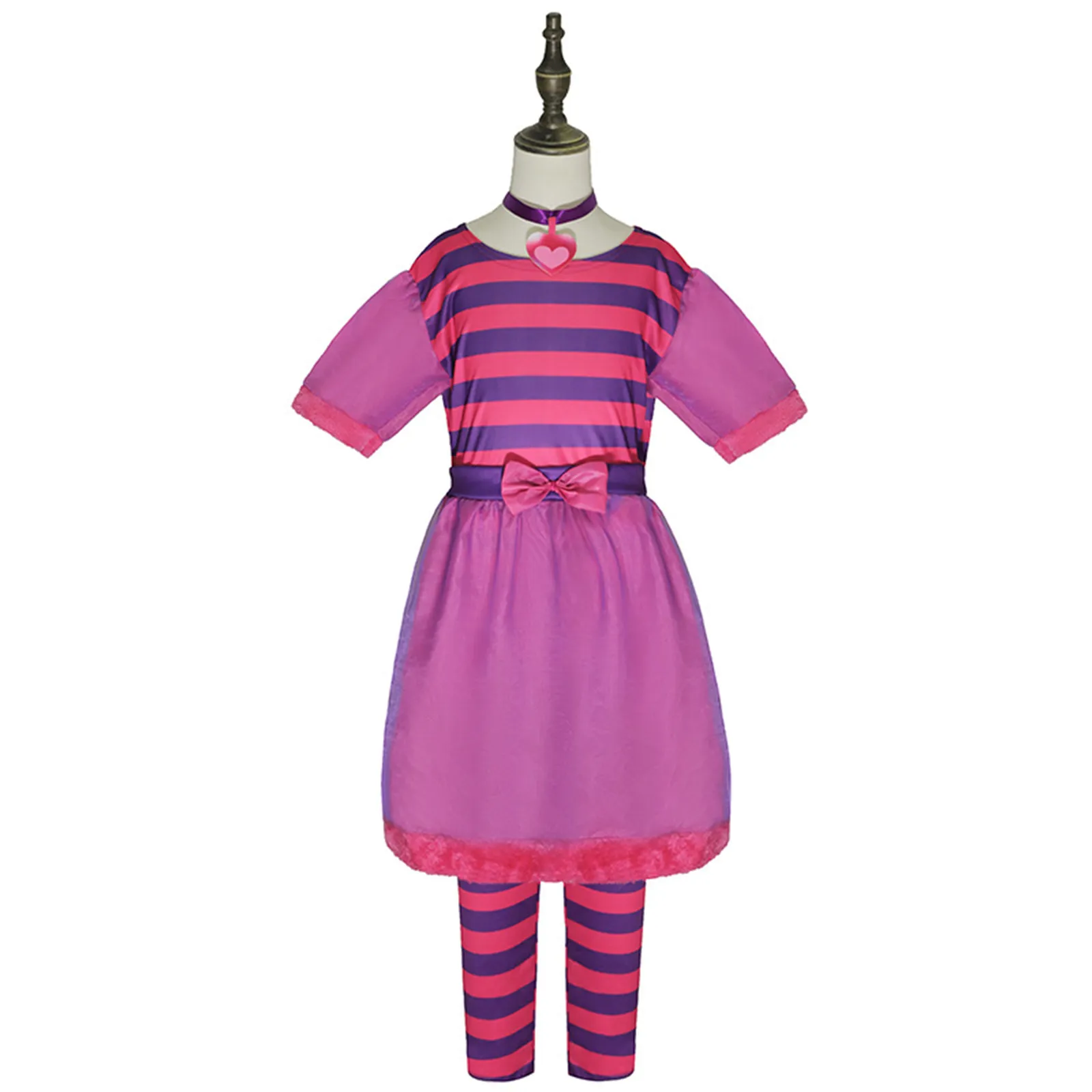pink and purple striped dress cheshire cat Cheshire Cat Dress