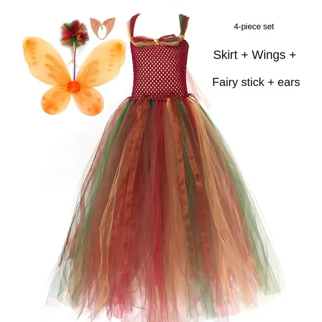 Girls Forest Fairy Princess Costume for Halloween Birthday Party Fancy Dress Fall Children Woodland Nymph Pixie Gown Tutu Dress Girls Forest Fairy Princess Costume for Halloween Birthday Party Fancy Dress Fall Children Woodland Nymph Pixie Gown Tutu Dress