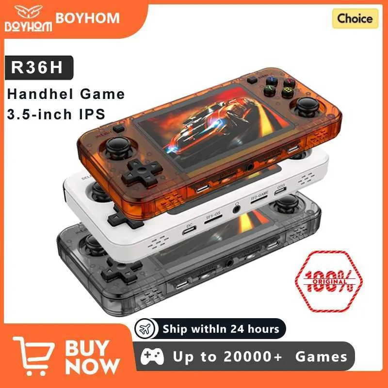 New R36H Retro Handheld Game Console - Portable Gaming System, Open ...