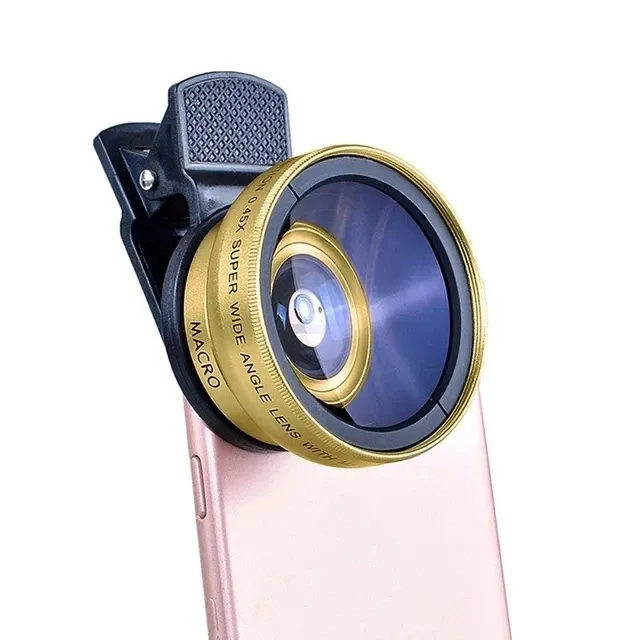 Kits d'objectifs d'appareil photo 3 en 1 pour téléphone portable, objectifs grand angle macro fisheye ultra-portables (Couleur : noir