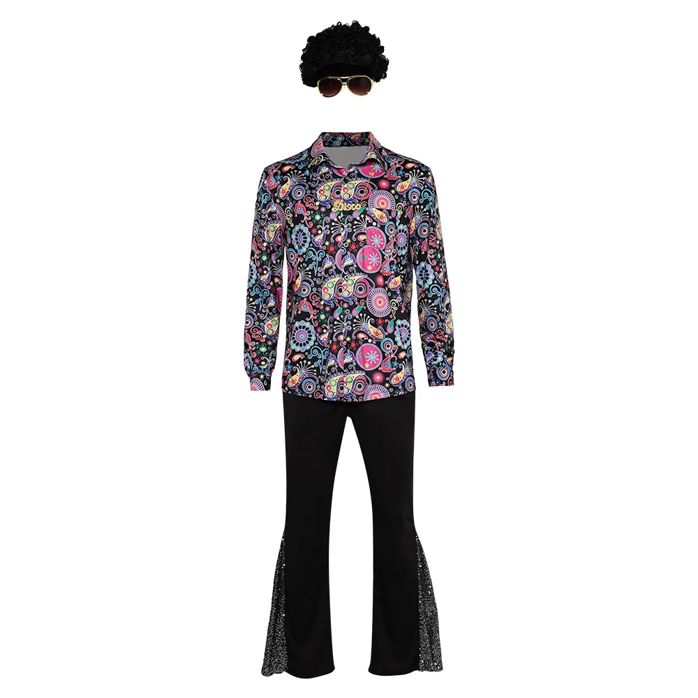 Adult Men Retro 70s 80s 90s Disco Costume Set with Top, Jacket, and  Headgear in Bronzing Cloth from Dhgate Others Apparel - price 45.23