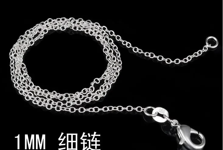 5 Uds Venta Al Por Mayor De Plata De Ley 925, 18 Tilos De Joyería, Collar, Cadena Con Cierre De Langosta Para Colgante, Fabricación De Joyas DIY - AliExprs