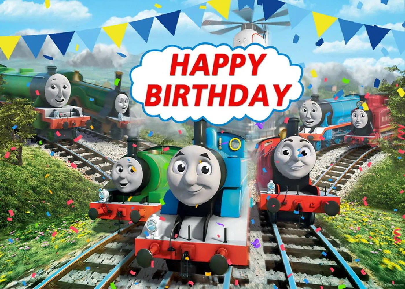 Fondo De Cumpleaños De Thomas Train Fiesta De La Fotomatón De Vinilo Para  La Fiesta Del Tren De Juguetes De Niños Props De Fotografía De Baby Shower  De 18,93 € | DHgate, image size:1400x1000