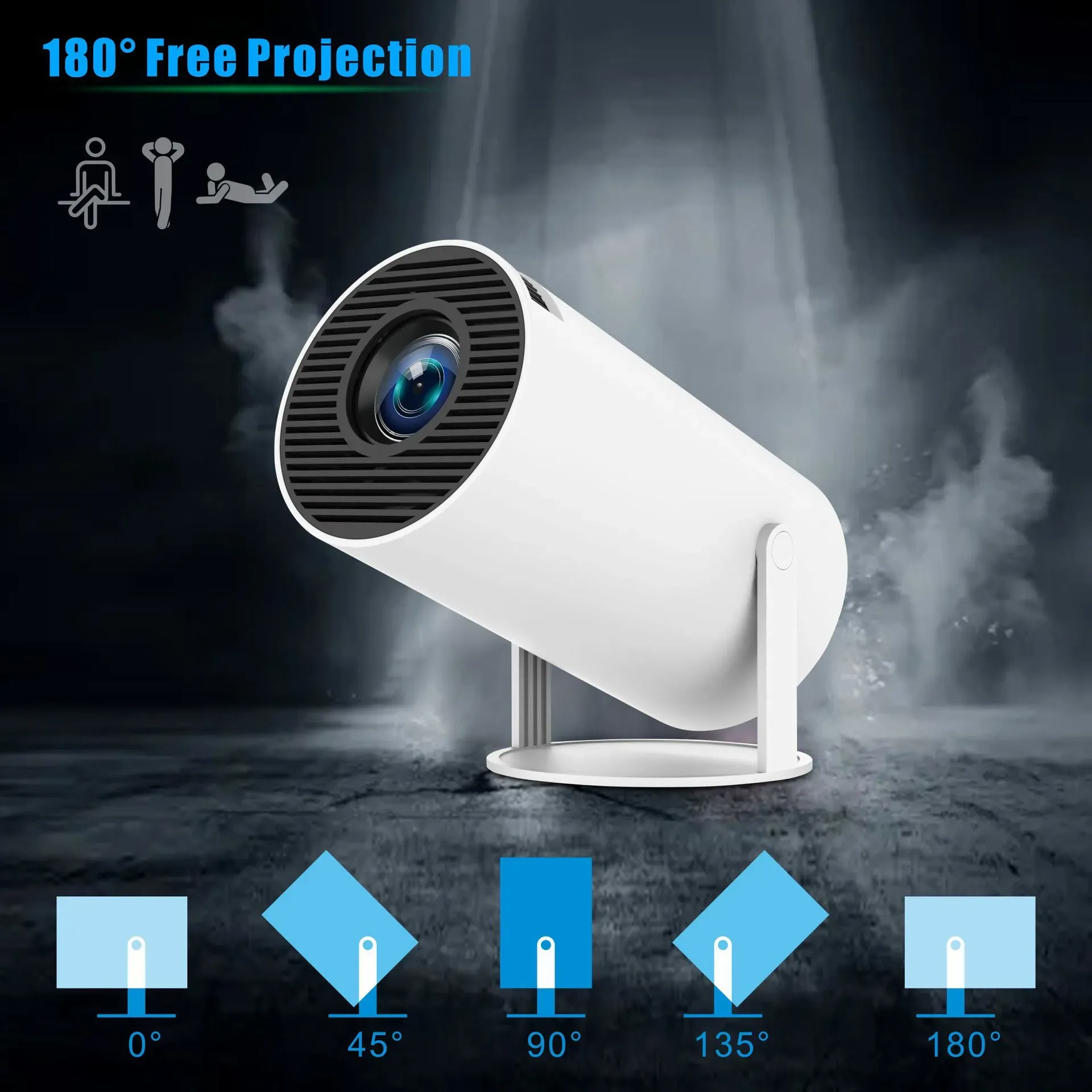 HY300 Pro Projector WiFi6 180 ANSI Android13 4K 130... 