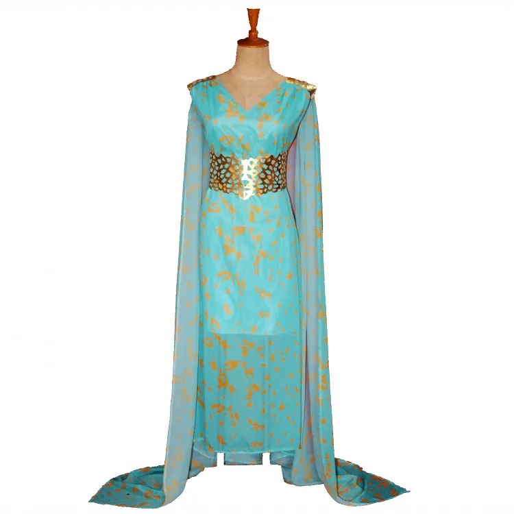 white christmas dresses Custom Made to your size! Inspired by Daenerys Targaryen Blue / white –  Mariecosplayshop main image 0