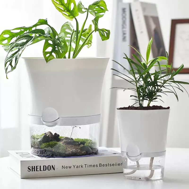 Transparent Plastic Self Watering Plant Pots ... From Ddmywonder, $31.02 |  DHgate.Com