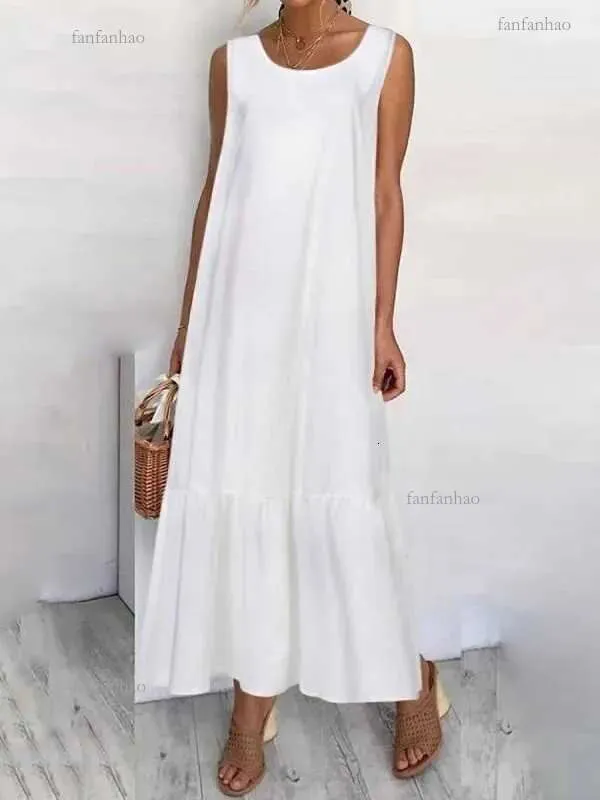 Celmia 2020 Maxi Long Dress Fashion Women Summer Sundress Cotton Ruffles Casual Loose Sleeveless Party Vestidos Mujer Plus Size Y0118