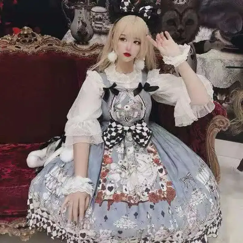 Women's Victorian Gothic Lolita Lace Bow Slim Bandage Princess Dress, Japanese Harajuku Punk Style, Evening Party Red Dresses