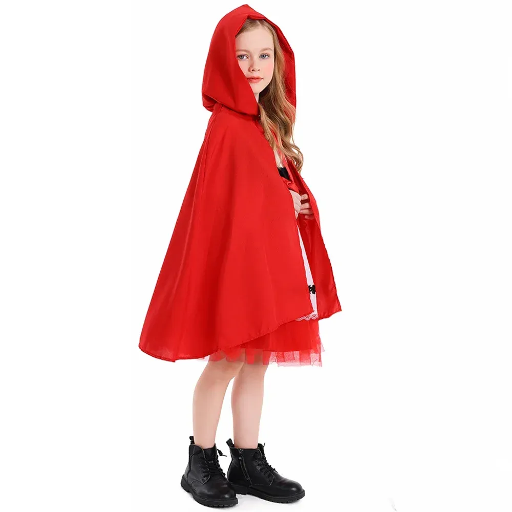 Little Red Riding Hood umbrella dress with Cloak for Kids' Party and Cosplay Costumes Little Red Riding Hood umbrella dress with Cloak for Kids' Party and Cosplay Costumes