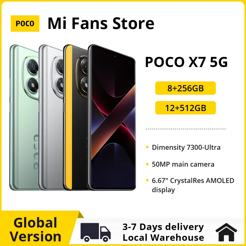 POCO X7 Global Version Smartphone Dimensity 7300-Ultra