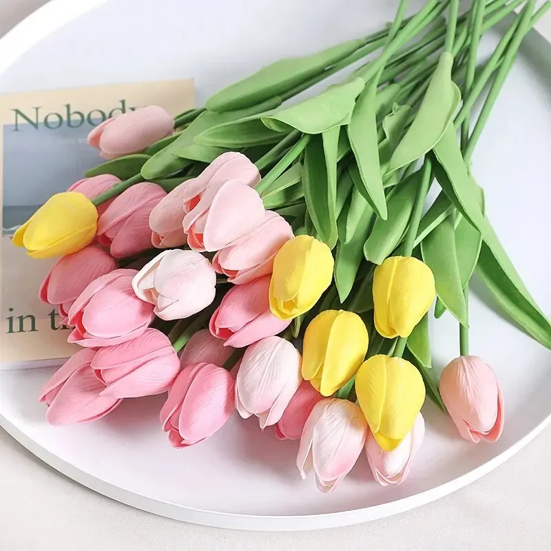 10PCS Artfcal Tulp Flowers Fake Flower Bouquet for Weddng Party Home Decor | eBay