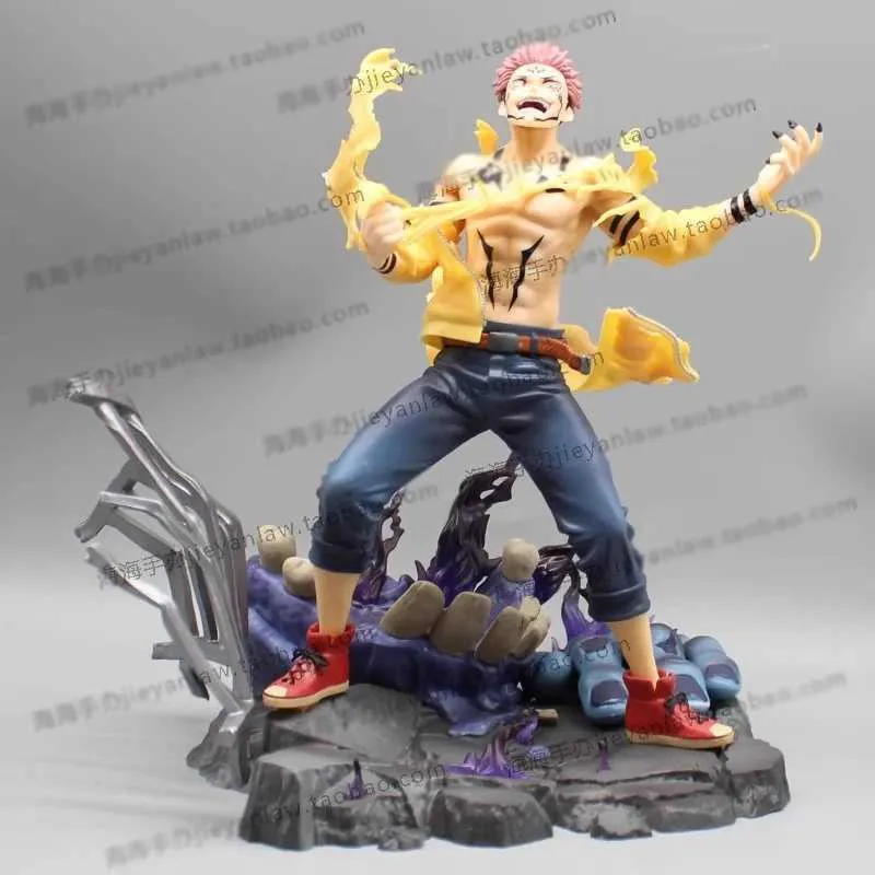 Zhongkaihua Figura Anime JJK Ryomen Sukuna 17 Cm - PVC - Action Figure Snodabile - Collezione Jujutsu Kaisen