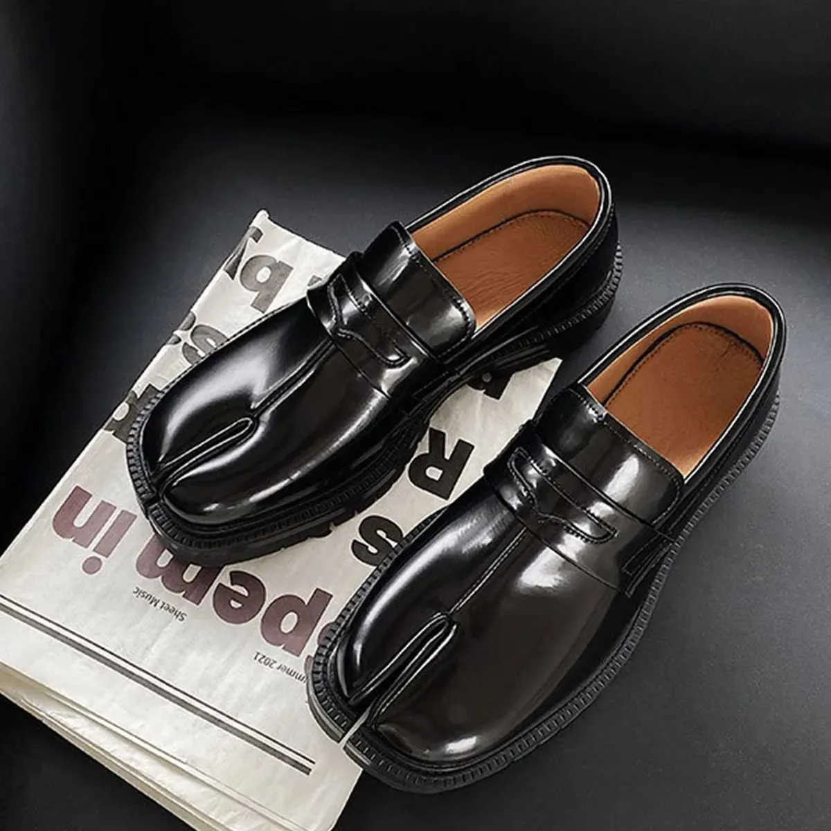 Wholesale Mens Split Toe Platform Loafers With Thick Sole ... At 