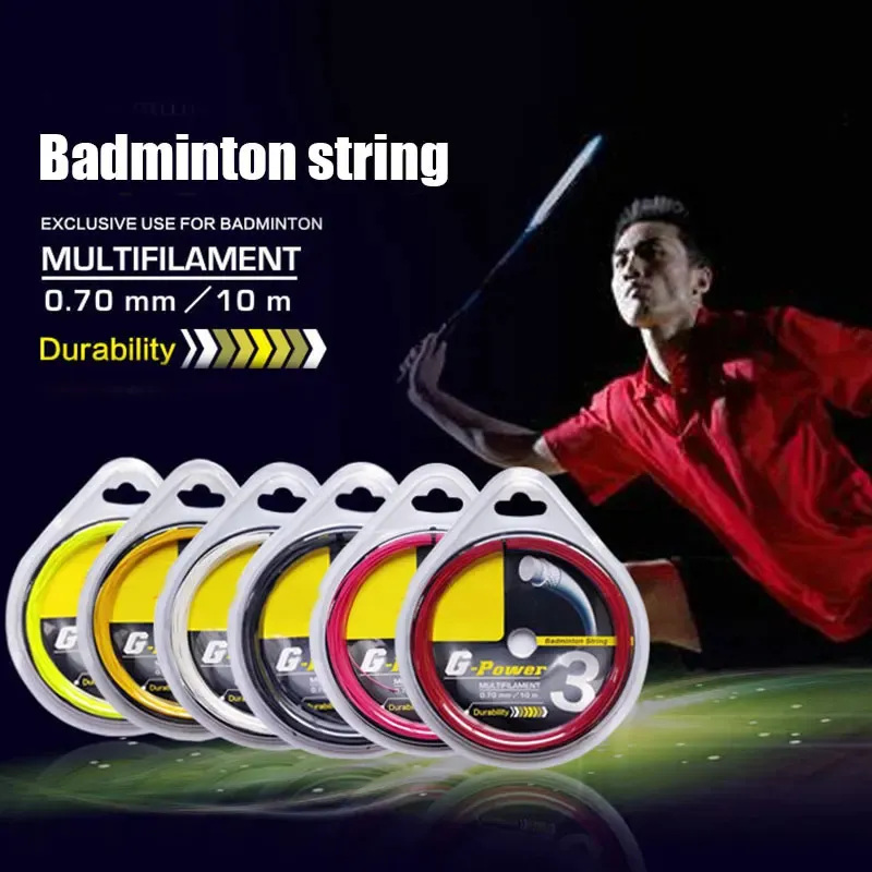 Nylon Line Racket Reusable Badminton Racket String, Durable Nylon Multifilament Training ...