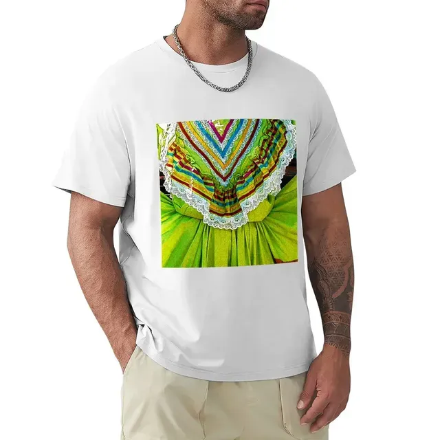 Colorful Abstract Print Cotton T-Shirt for Men