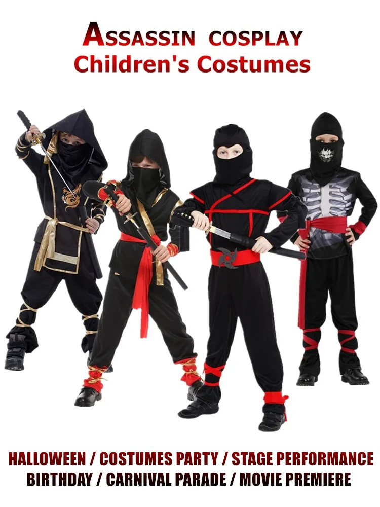 Disfraz De Ninja Para Niño Con Músculos Y Accesorios – Set Completo Para Halloween, Carnaval, Fiestas Temáticas Y Juegos De Rol, Incluye Máscara, Cinturón Y Armas De Espuma