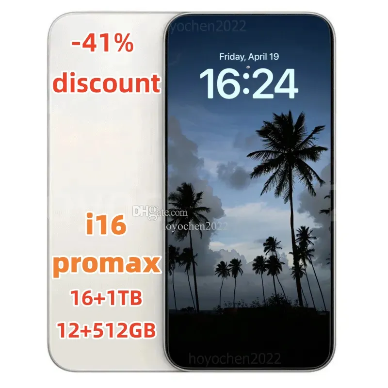 i16 i15 Pro Max Smartphone with Face ID 20MP Camera Global Model English Version, 16GB   1TB Storage, Full HD Display, Dual SIM, GPS Capabilities