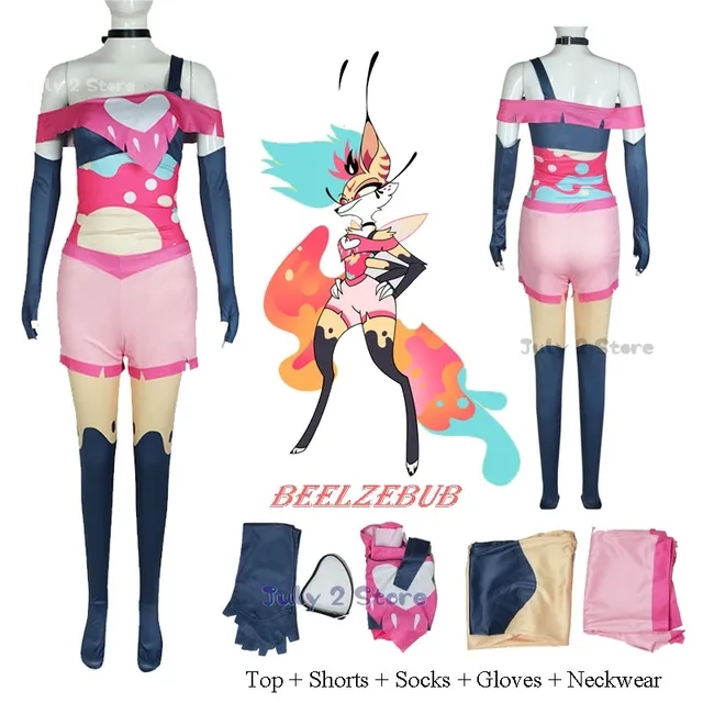 Helluva S1 Queen Bee Cosplay Costume - Sexy Beelzebub Boss Costume for Halloween and Carnaval Parties - Colorful triathlon suit women