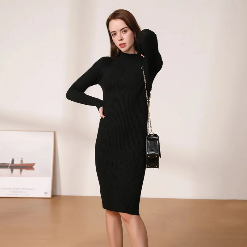 Korean Clothing Womens: Winter Knitted Midi Sweater... From Dao01, $20.61  In Bulk | DHgate.Com