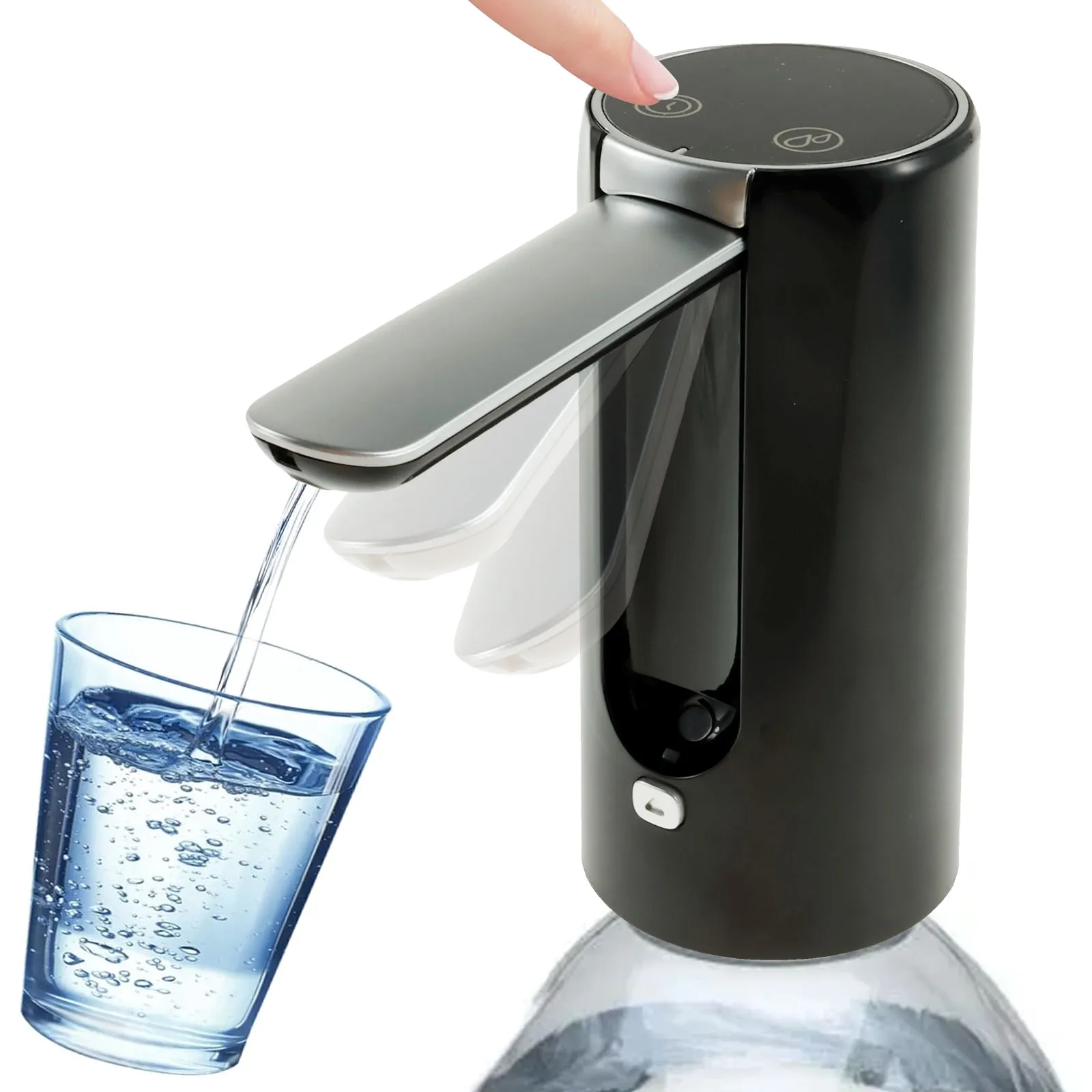 Universal Water Bottle Pump - 5 Gallon Dispenser, Foldable Electric ...