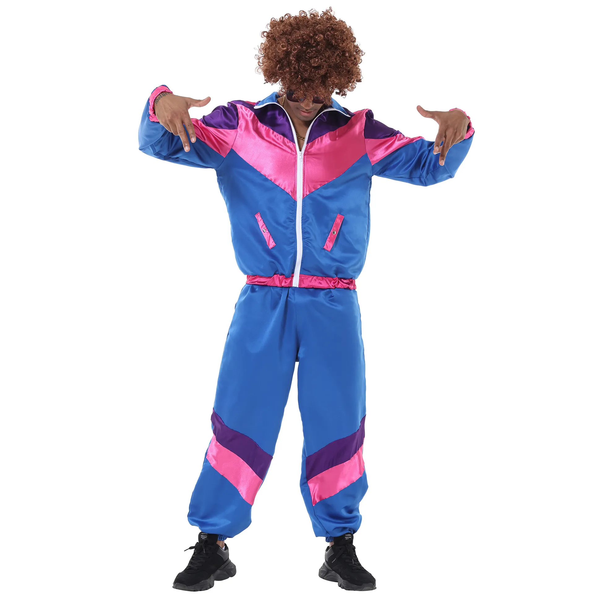 80s Tracksuit Womens Retro Party Outfit, Disco Inspired Costume