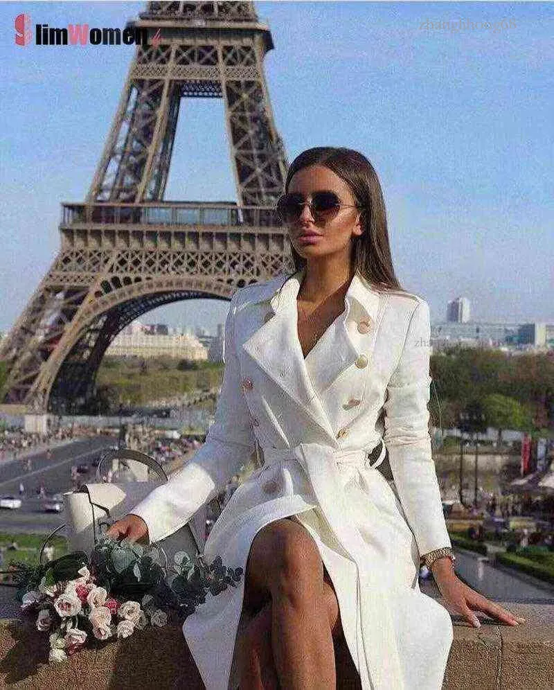 Trench Coat Winter White Jacket Blazer Woolen Women Suit Overcoat Winter  Thick Warm Custom Made Pcs