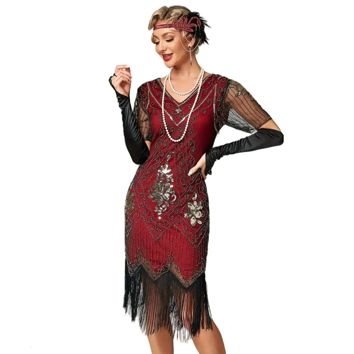 white christmas dresses Plus Size Women's Black Flapper Dress | Adult | Womens | 3X | Black main image 0
