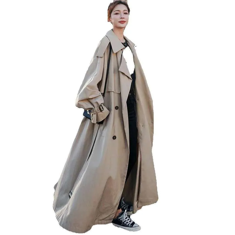 Trench Abito Lungo Donna Elegante – Autunno – Collo A Risvolto, Slim Fit, Doppio Petto