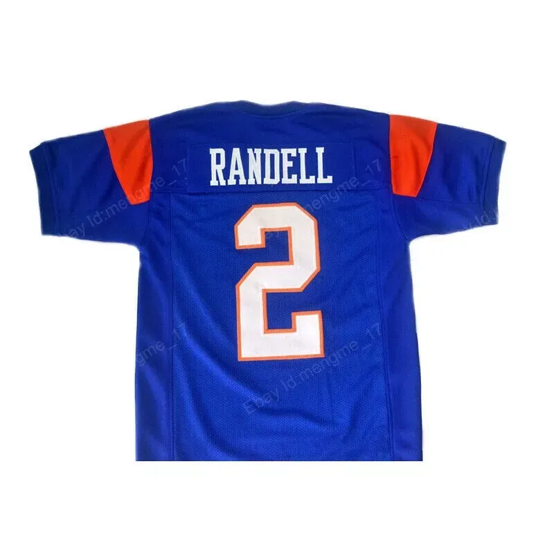 Save Big on Bulk Football Jersey Blue Radon Randell #2 Football Jersey Blue  Mountain State Stitched Movie Inspired Sizes S 4XL Blue Best Deals on